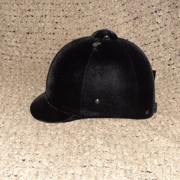 INTERNATIONAL RIDING HELMET-Size 6.5 Black Velvet-NWOT